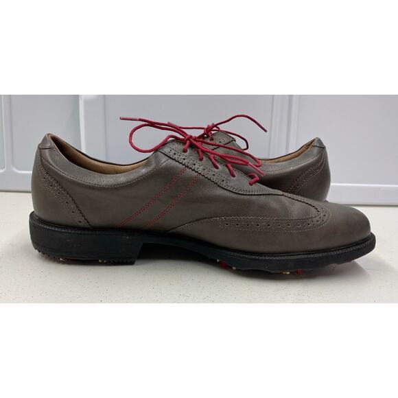Men FootJoy Icon Oxford leather wing-tip athletic golf shoes, 12M main image 7